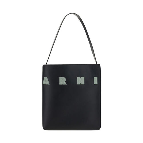 Marni Black Calf Leather Bos Taurus Shoulder Bag