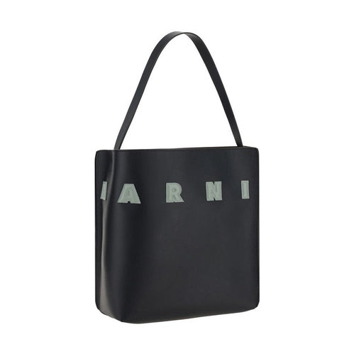 Marni Black Calf Leather Bos Taurus Shoulder Bag