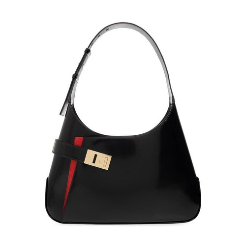 Salvatore Ferragamo Black Calfskin Shoulder Bag