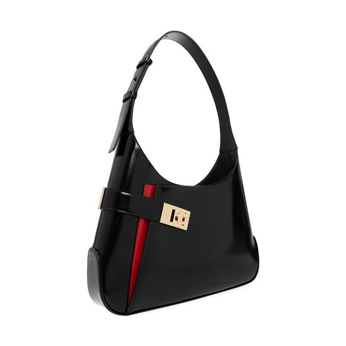 Salvatore Ferragamo Black Calfskin Shoulder Bag