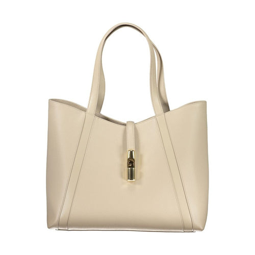 Furla Beige Leather Women Handbag