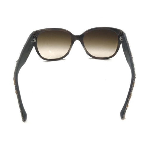 Chanel Brown Frame With Tweed Accents Sunglasses