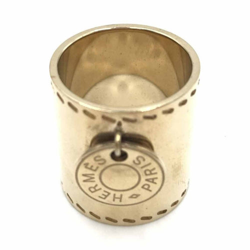 Hermès Gold Tone Scarf Ring Accessory