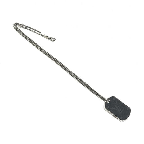 Louis Vuitton Leather Monogram Eclipse Pendant Necklace