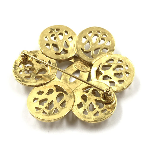 Chanel Costume Jewlery Vintage Brooch Coco Medallian