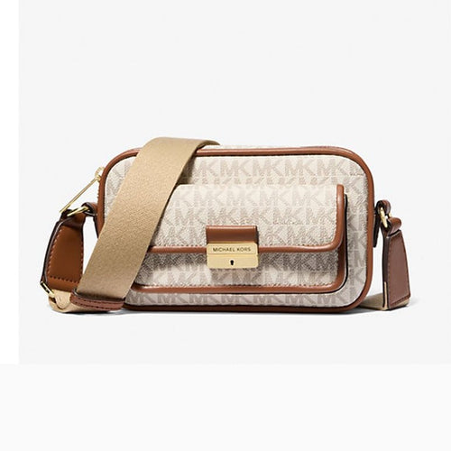 Michael Kors Beige Leather Crossbody Bag