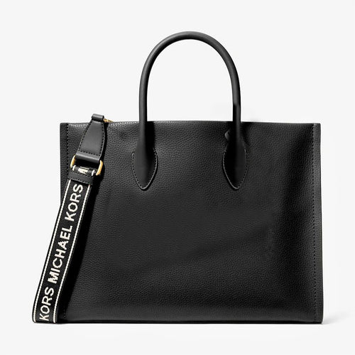 Michael Kors Black Leather Tote Bag