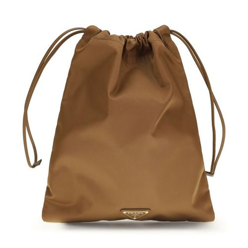 Prada Brown Recycled Polyamide Clutch Bag