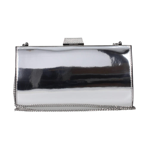 Jimmy Choo Gray Leather Clutch Bag