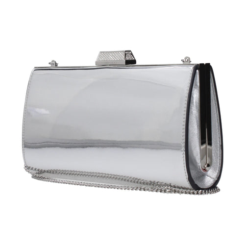Jimmy Choo Gray Leather Clutch Bag