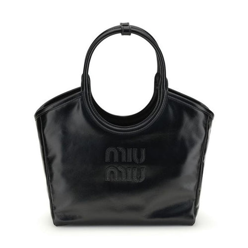 Miu Miu Black Calf Leather Bos Taurus Handbag