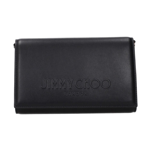 Jimmy Choo Black Leather Clutch Bag