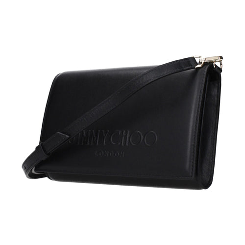 Jimmy Choo Black Leather Clutch Bag