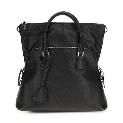 Maison Margiela Black Calf Leather Bos Taurus Handbag