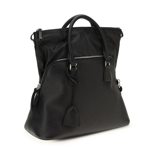 Maison Margiela Black Calf Leather Bos Taurus Handbag