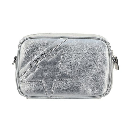 Golden Goose Gray Calf Leather Bos Taurus Shoulder Bag