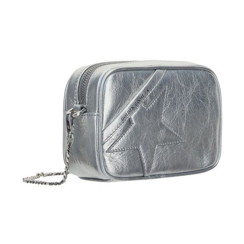 Golden Goose Gray Calf Leather Bos Taurus Shoulder Bag