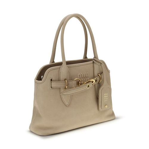 Miu Miu Beige Lamb Ovis Aries Aries Handbag