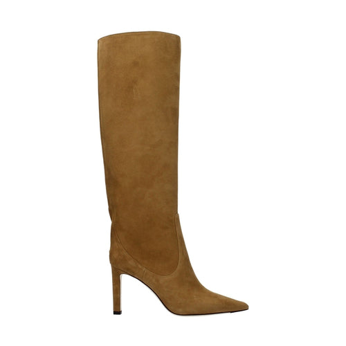 Jimmy Choo Brown Leather High Heel Boots