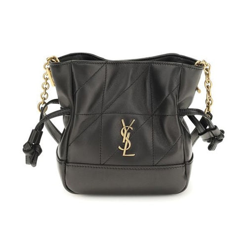 Saint Laurent Black Lamb Ovis Aries Aries Clutch Bag