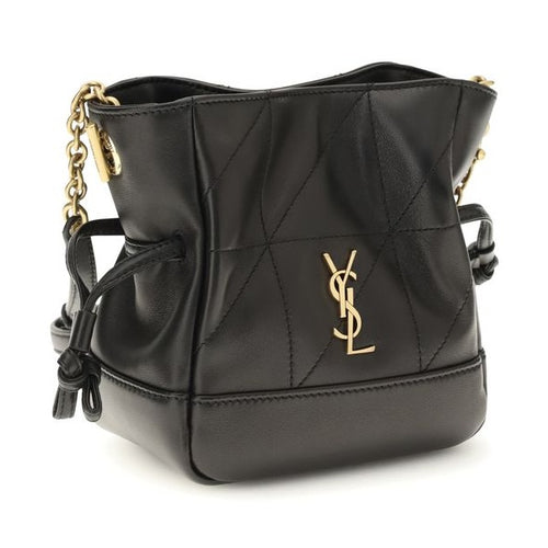 Saint Laurent Black Lamb Ovis Aries Aries Clutch Bag