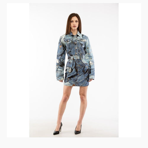 Moschino Multicolor Cotton Casual Dress