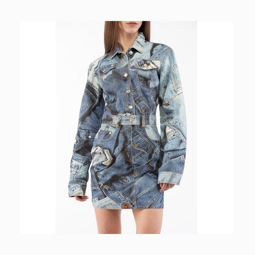 Moschino Multicolor Cotton Casual Dress