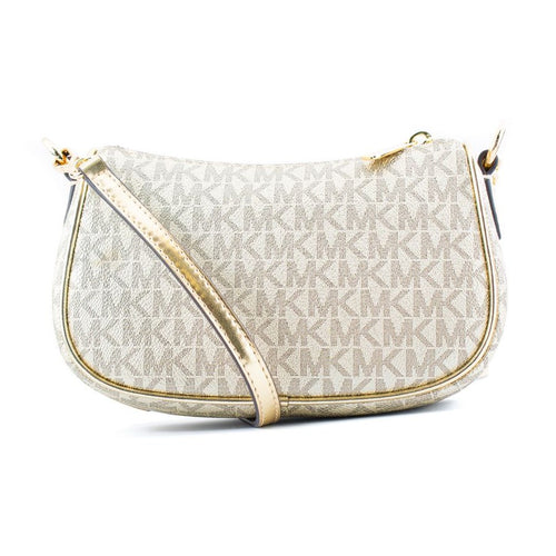 Michael Kors Gold Canvas Shoulder Bag