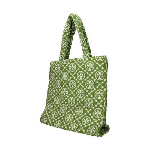 Tory Burch Green Cotton-Like Shoulder Bag