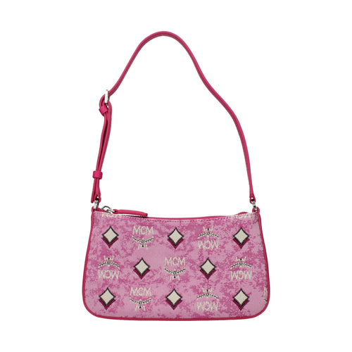 MCM Pink Fabric Crossbody Bag