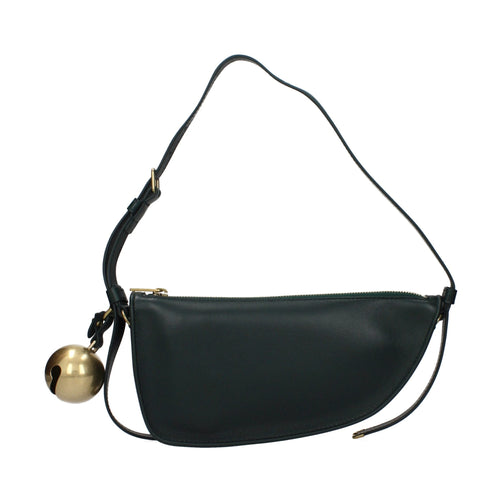 Burberry Green Leather Shoulder Bag