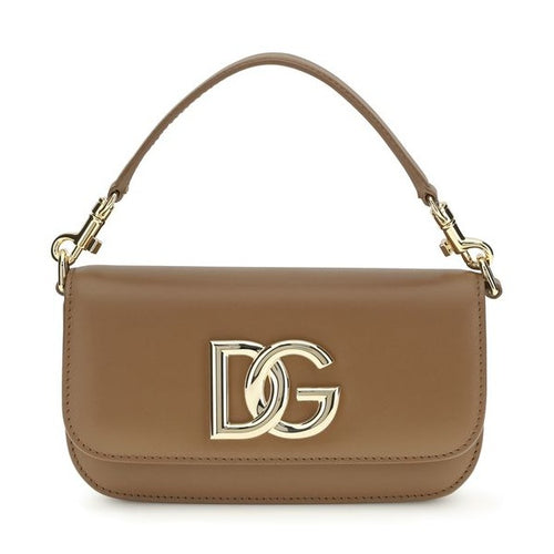 Dolce & Gabbana Brown Calf Leather Bos Taurus Handbag
