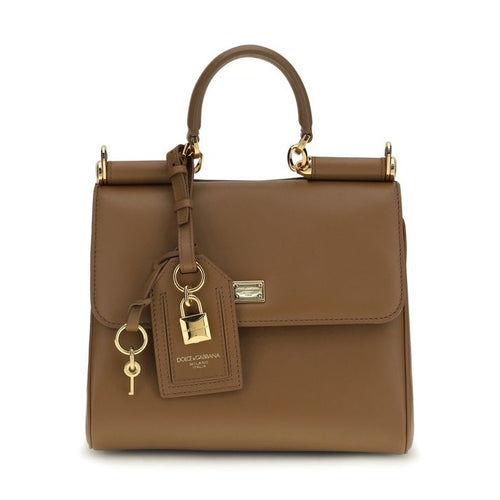 Dolce & Gabbana Brown Calf Leather Bos Taurus Handbag