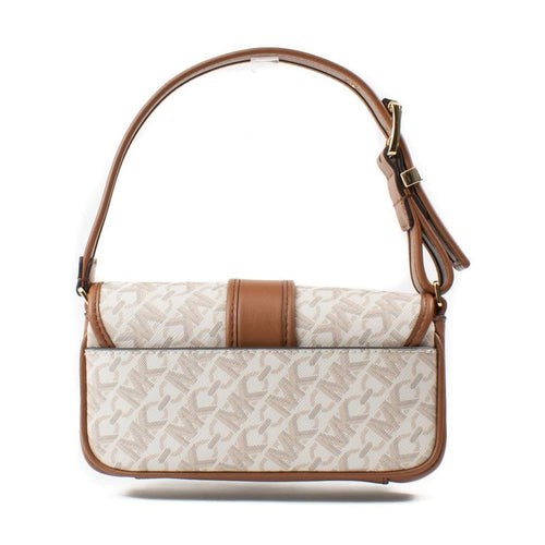 Michael Kors Beige Canvas Shoulder Bag