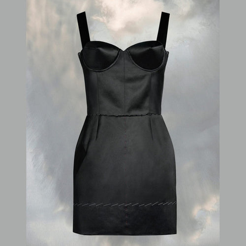 Maison Margiela Black Fibres Short Dress