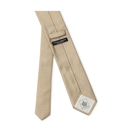 Dolce & Gabbana Gold Silk Tie