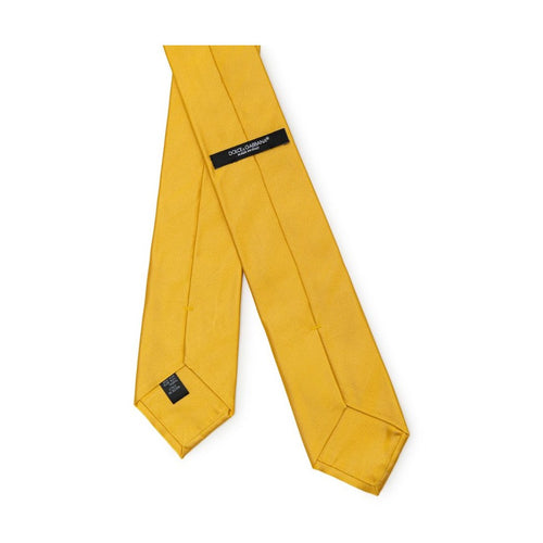 Dolce & Gabbana Gold Silk Tie