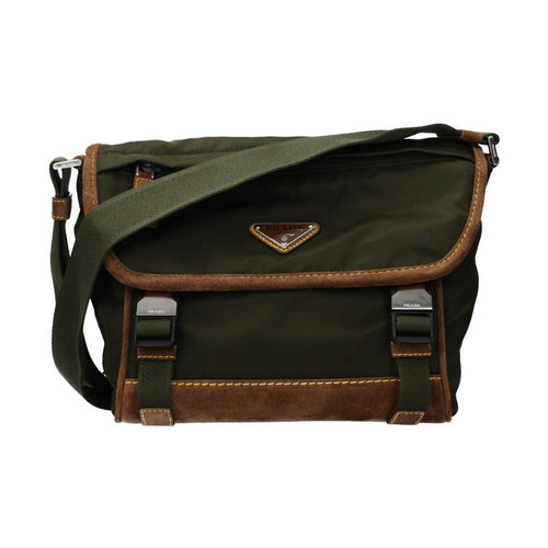 Prada Green Fabric Crossbody Bag