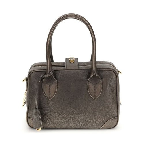 Golden Goose Brown Calf Leather Bos Taurus Shoulder Bag