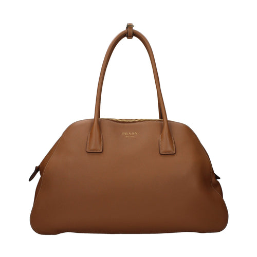 Prada Brown Leather Shoulder Bag