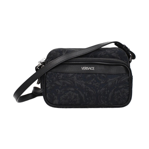Versace Black Fabric Crossbody Bag
