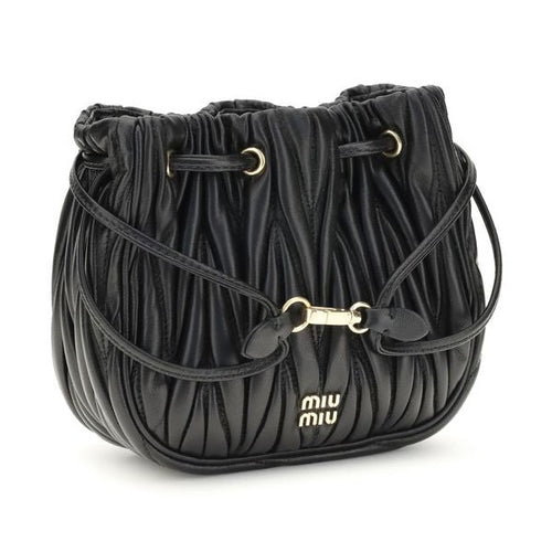 Miu Miu Black Calf Leather Bos Taurus Clutch Bag