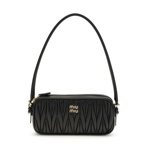 Miu Miu Black Calf Leather Bos Taurus Shoulder Bag