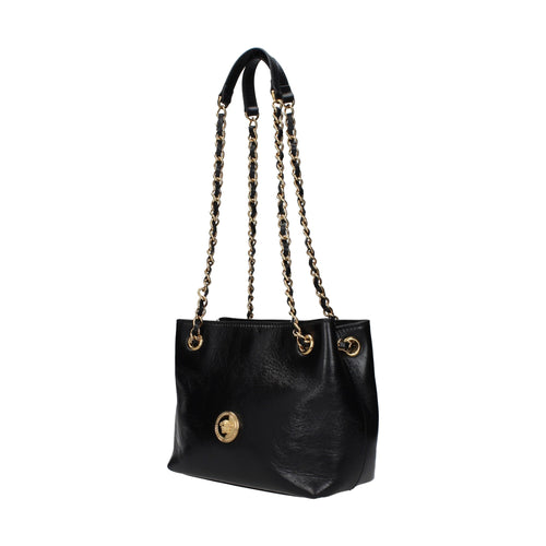 Versace Black Leather Shoulder Bag