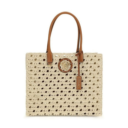 Versace Beige Cotton Handbag