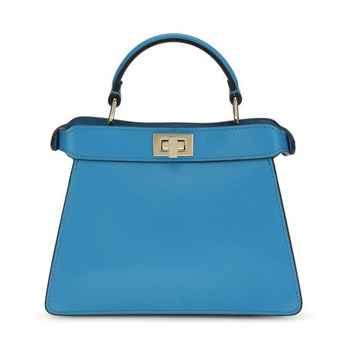 Fendi Blue Calf Leather Bos Taurus Shoulder Bag
