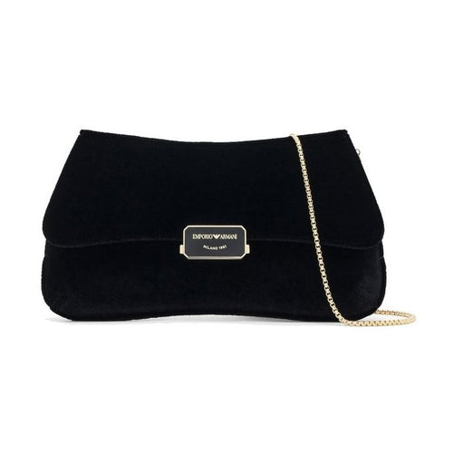 Emporio Armani Black Polyester Clutch Bag