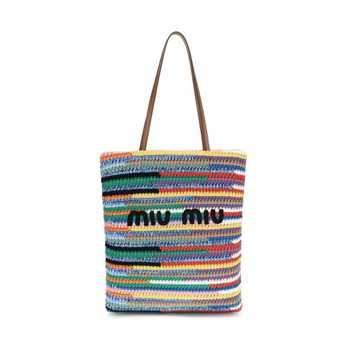 Miu Miu Multicolor Cotton Shoulder Bag