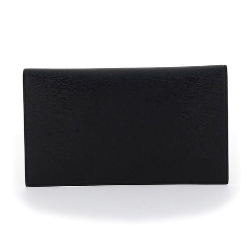 Saint Laurent Black Calf Leather Bos Taurus Clutch Bag