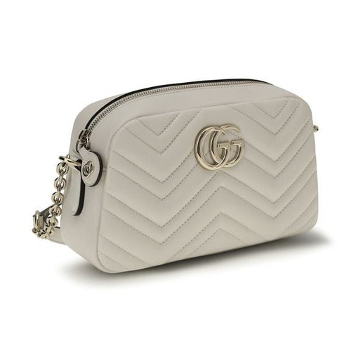 Gucci White Calf Leather Bos Taurus Handbag